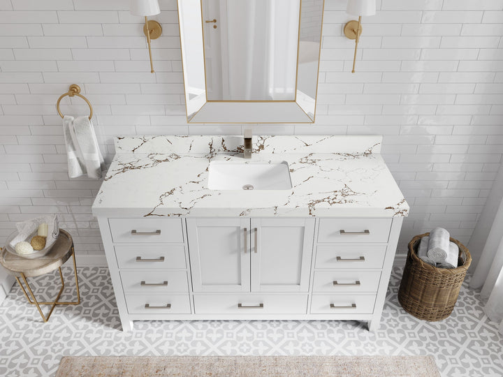 Malibu 60 in. W x 22 in. D Single Sink Bathroom Vanity - photo 32