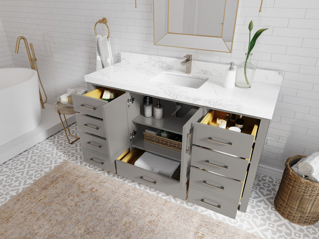 Malibu 60 in. W x 22 in. D Single Sink Bathroom Vanity - Willow Bath and Vanity