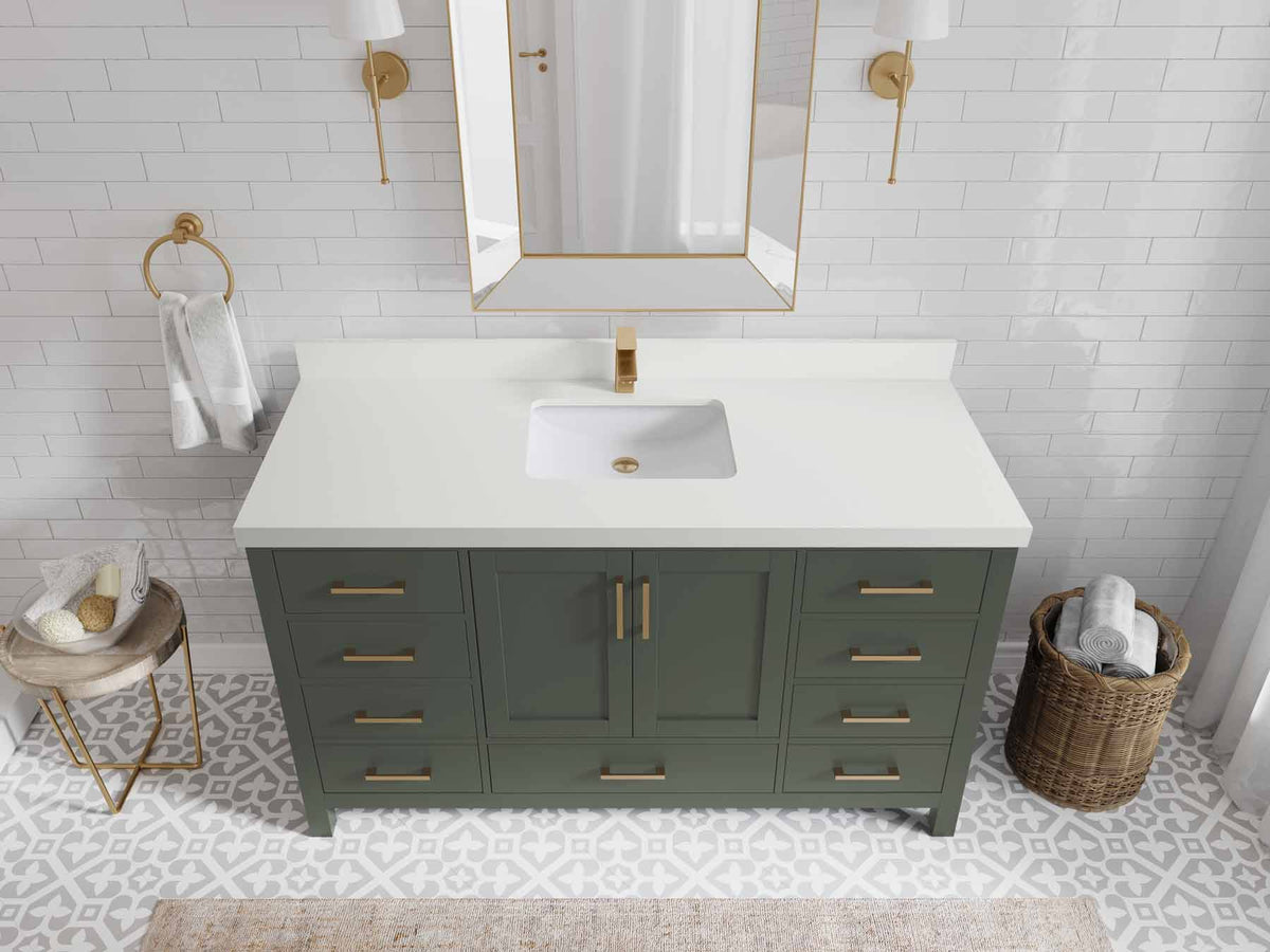 Malibu 60 in. W x 22 in. D Single Sink Bathroom Vanity - Willow Bath and Vanity