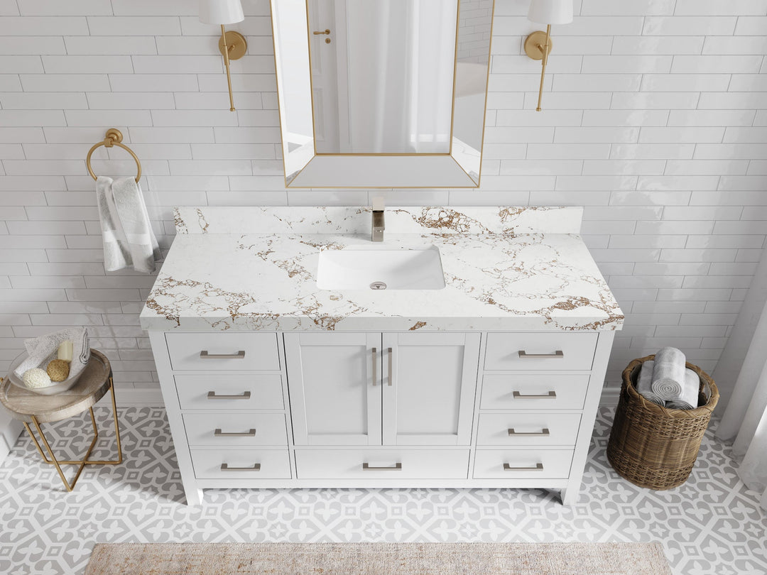 Malibu 60 in. W x 22 in. D Single Sink Bathroom Vanity - Willow Bath and Vanity