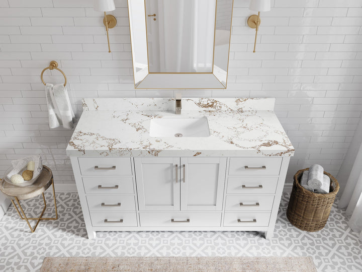 Malibu 60 in. W x 22 in. D Single Sink Bathroom Vanity - photo 34