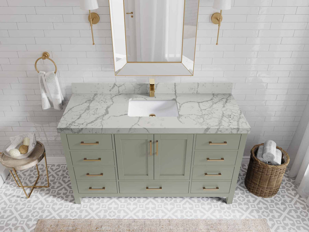 Malibu 60 in. W x 22 in. D Single Sink Bathroom Vanity - Willow Bath and Vanity