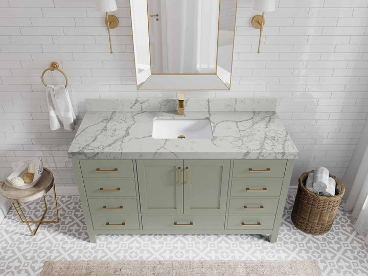 Malibu 60 in. W x 22 in. D Single Sink Bathroom Vanity - photo 39