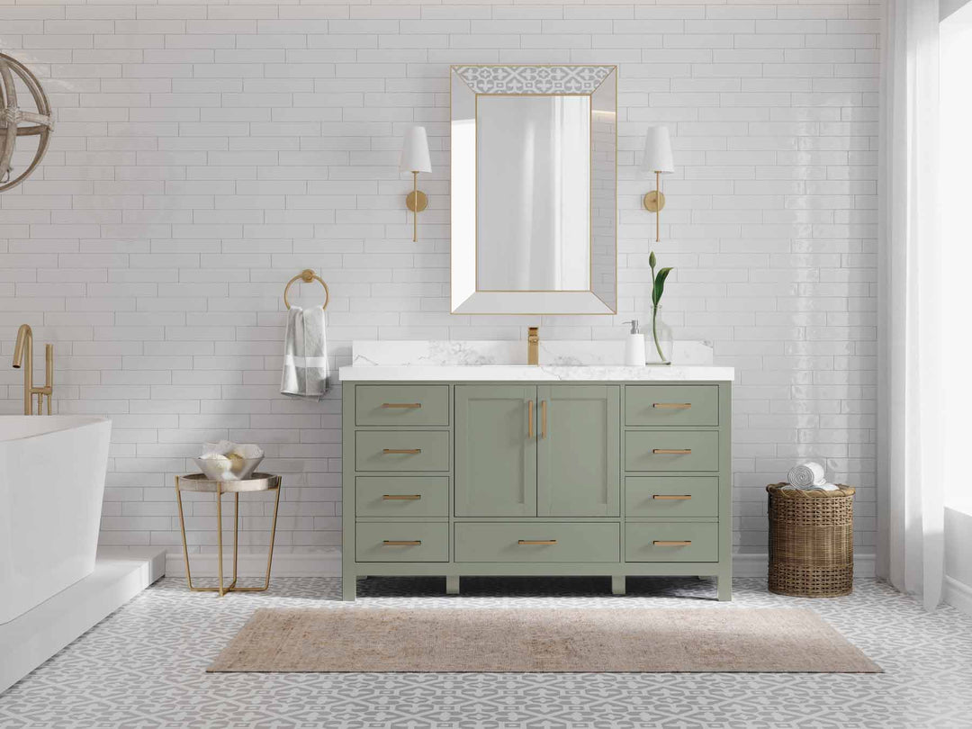 Malibu 60 in. W x 22 in. D Single Sink Bathroom Vanity - Willow Bath and Vanity