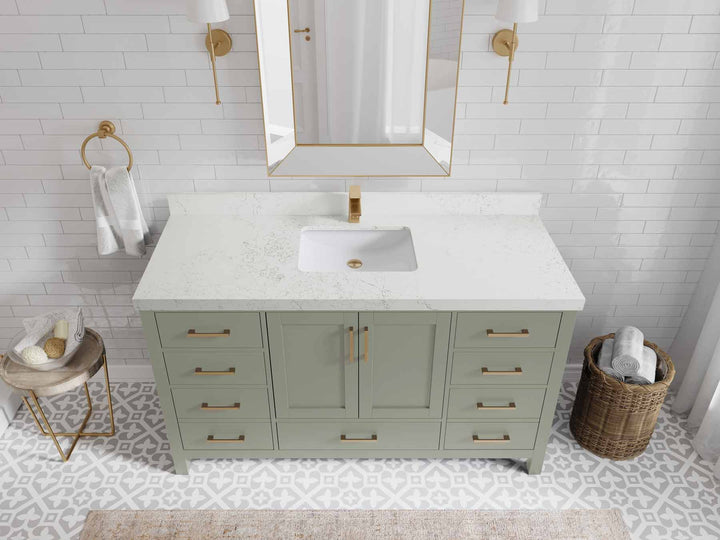 Malibu 60 in. W x 22 in. D Single Sink Bathroom Vanity - photo 10