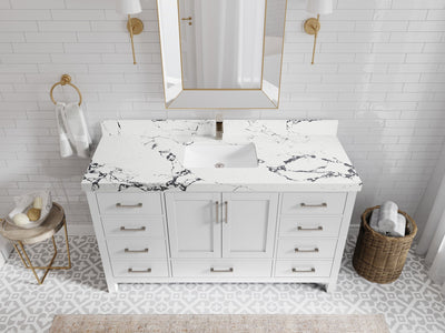 Malibu 60 in. W x 22 in. D Single Sink Bathroom Vanity - Willow Bath and Vanity