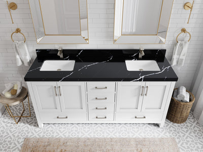Malibu 72 in. W x 22 in. D Double Sink Bathroom Vanity - Willow Bath and Vanity