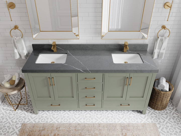 Malibu 72 in. W x 22 in. D Double Sink Bathroom Vanity - photo 34