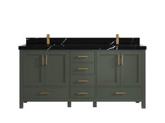 Malibu 72 in. W x 22 in. D Double Sink Bathroom Vanity - photo 12
