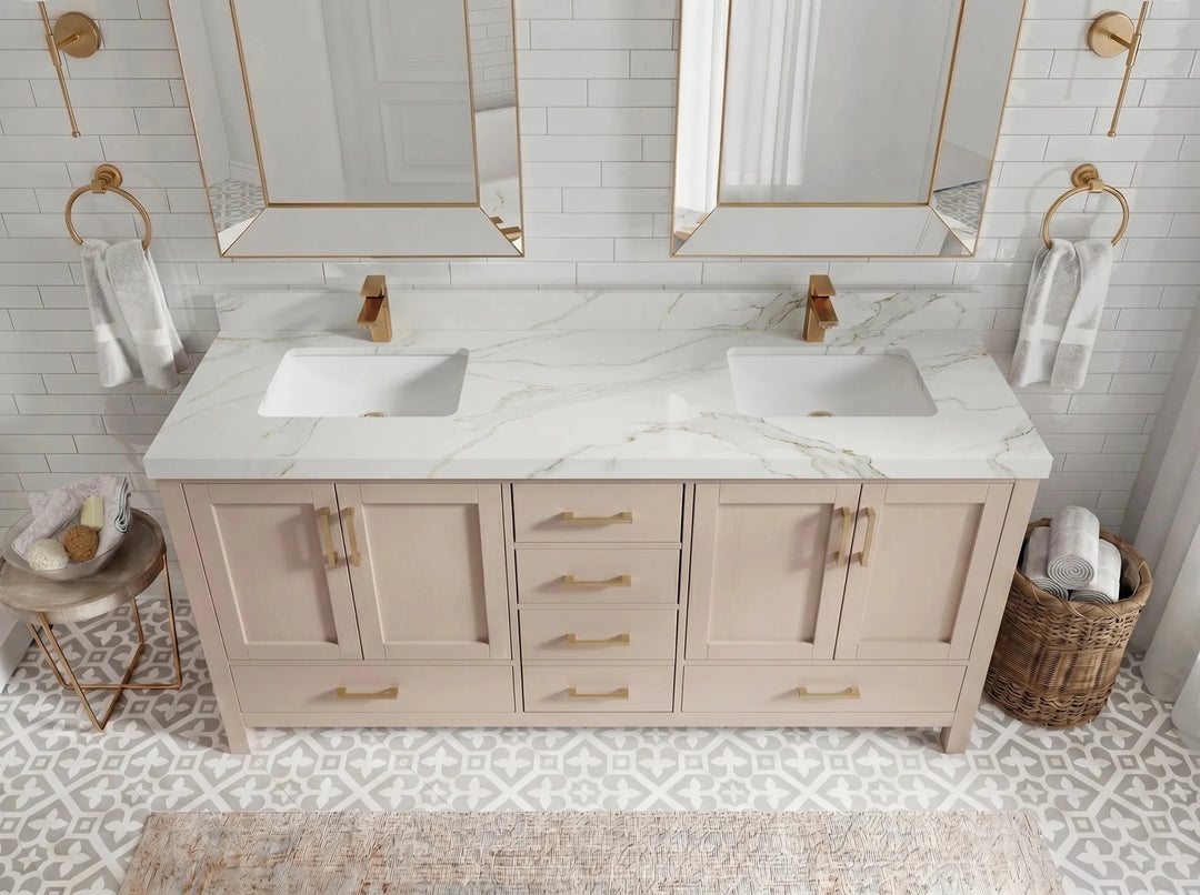 Malibu 72 in. W x 22 in. D Double Sink Bathroom Vanity | 
              
                Pink
                
                  
             - MLB_PNK_WHQZ_72D - photo №11