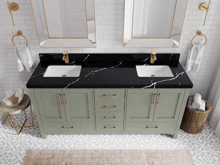 Malibu 72 in. W x 22 in. D Double Sink Bathroom Vanity - photo 10