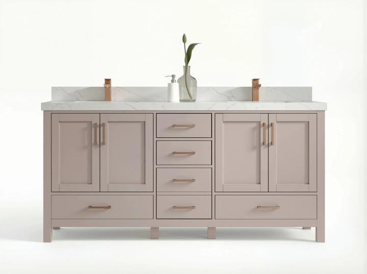 Malibu 72 in. W x 22 in. D Double Sink Bathroom Vanity - photo 1