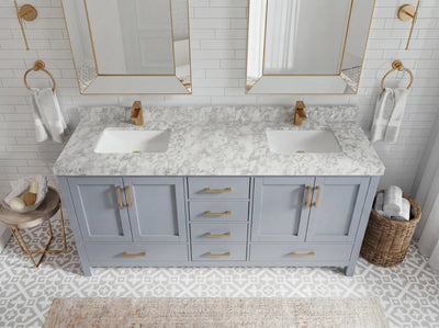 Malibu 72 in. W x 22 in. D Double Sink Bathroom Vanity - Willow Bath and Vanity