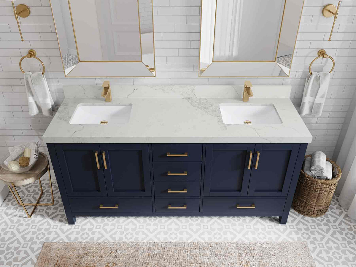 Malibu 72 in. W x 22 in. D Double Sink Bathroom Vanity - Willow Bath and Vanity