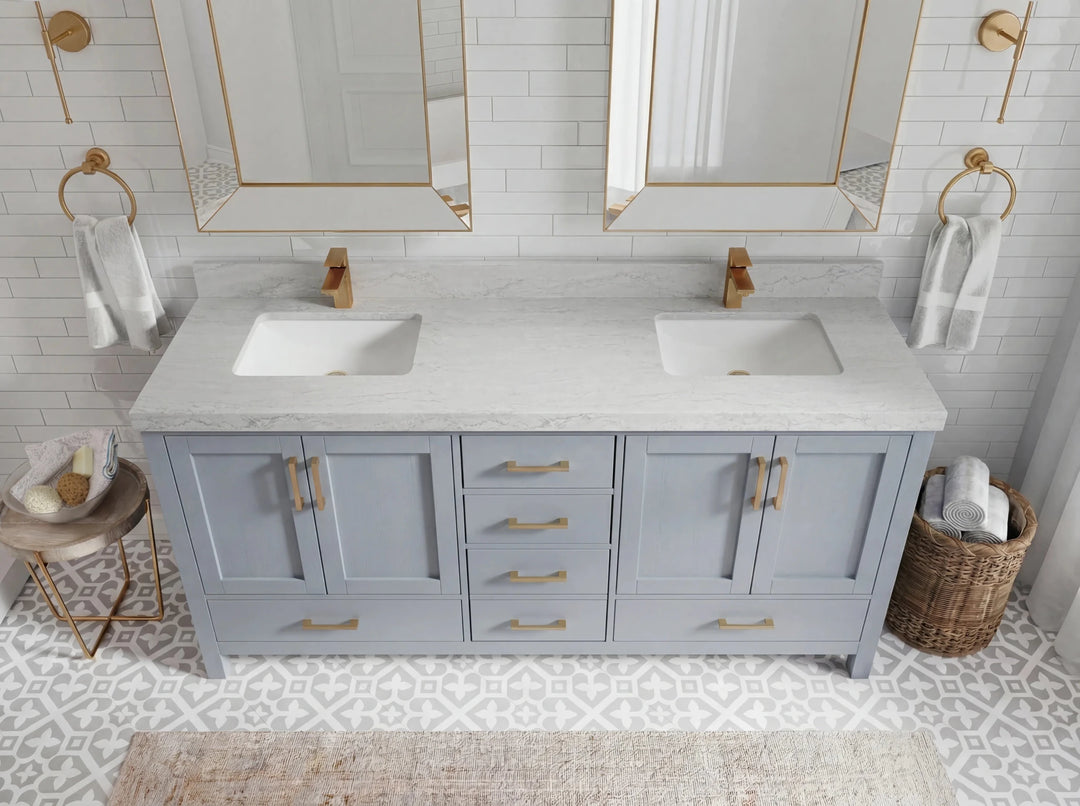 Malibu 72 in. W x 22 in. D Double Sink Bathroom Vanity | 
              
                Blue Heather
                
                  
             - MLB_BLU_WHQZ_72D - photo №17