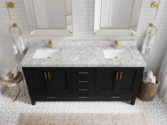 Malibu 72 in. W x 22 in. D Double Sink Bathroom Vanity - photo 13