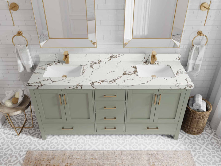 Malibu 72 in. W x 22 in. D Double Sink Bathroom Vanity - photo 36