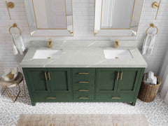 Malibu 72 in. W x 22 in. D Double Sink Bathroom Vanity - photo 32