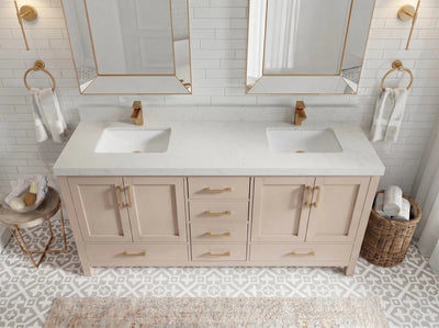 Malibu 72 in. W x 22 in. D Double Sink Bathroom Vanity - Willow Bath and Vanity