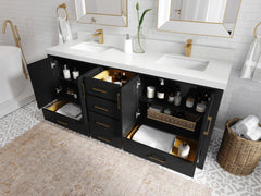 Malibu 72 in. W x 22 in. D Double Sink Bathroom Vanity - photo 3