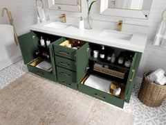 Malibu 72 in. W x 22 in. D Double Sink Bathroom Vanity - photo 3