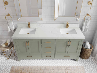 Malibu 72 in. W x 22 in. D Double Sink Bathroom Vanity - Willow Bath and Vanity