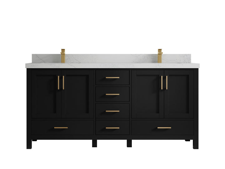 Malibu 72 in. W x 22 in. D Double Sink Bathroom Vanity - photo 1