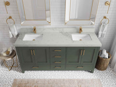 Malibu 72 in. W x 22 in. D Double Sink Bathroom Vanity - photo 17