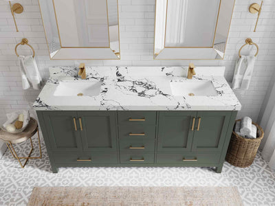 Malibu 72 in. W x 22 in. D Double Sink Bathroom Vanity - Willow Bath and Vanity