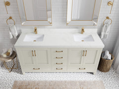 Malibu 72 in. W x 22 in. D Double Sink Bathroom Vanity - photo 28