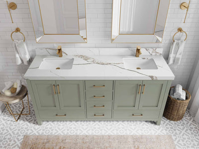 Malibu 72 in. W x 22 in. D Double Sink Bathroom Vanity - Willow Bath and Vanity