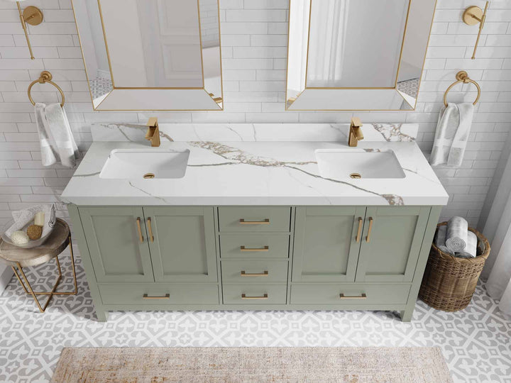 Malibu 72 in. W x 22 in. D Double Sink Bathroom Vanity - photo 12