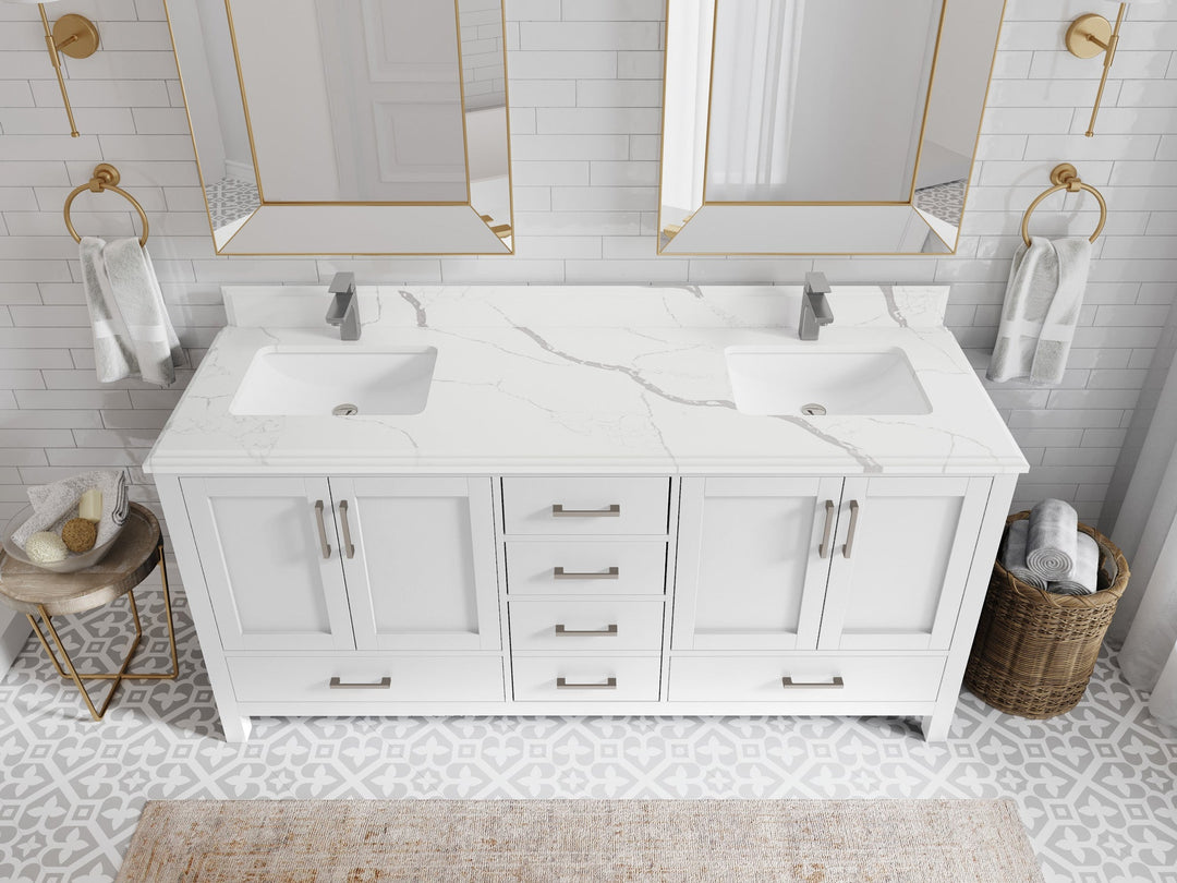 Malibu 72 in. W x 22 in. D Double Sink Bathroom Vanity - Willow Bath and Vanity