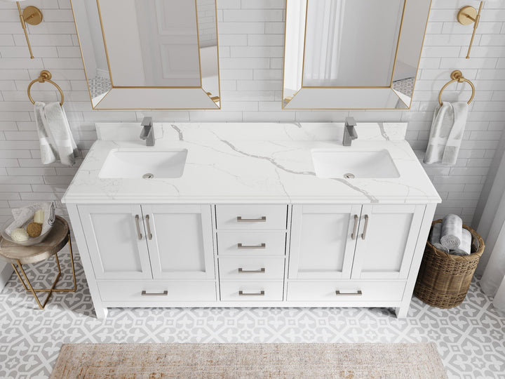 Malibu 72 in. W x 22 in. D Double Sink Bathroom Vanity - photo 24