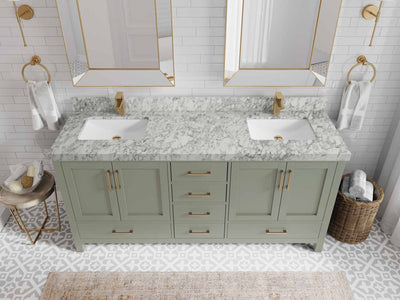 Malibu 72 in. W x 22 in. D Double Sink Bathroom Vanity - Willow Bath and Vanity