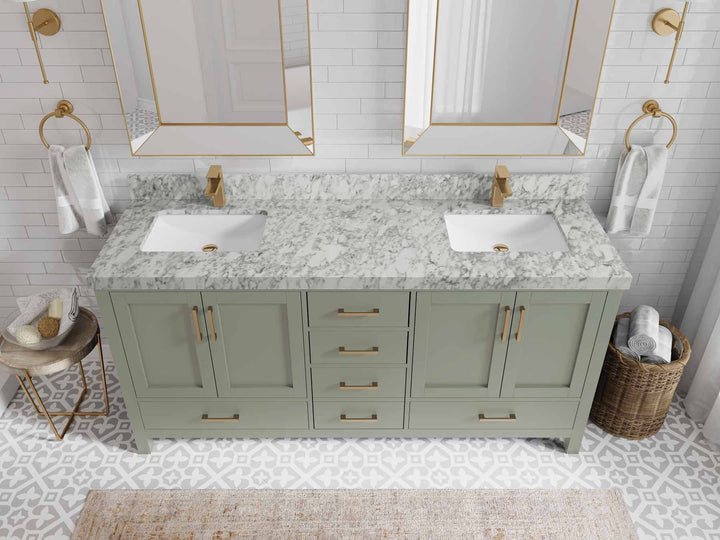 Malibu 72 in. W x 22 in. D Double Sink Bathroom Vanity - photo 6
