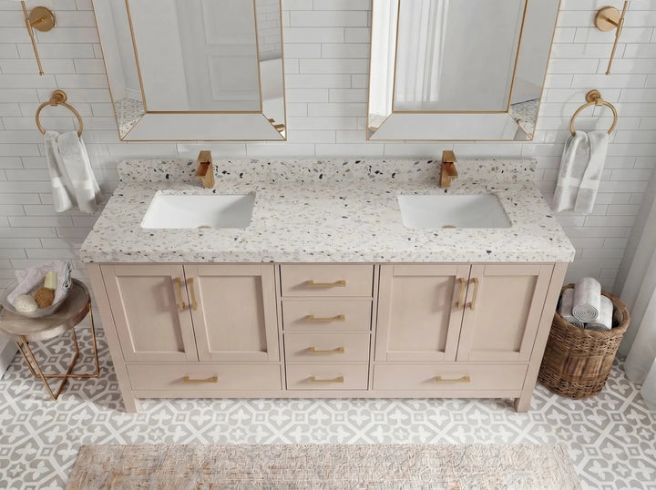 Malibu 72 in. W x 22 in. D Double Sink Bathroom Vanity - photo 27