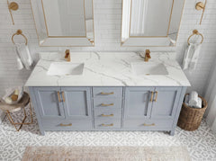 Malibu 72 in. W x 22 in. D Double Sink Bathroom Vanity - photo 12