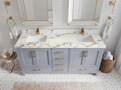 Malibu 72 in. W x 22 in. D Double Sink Bathroom Vanity - photo 31