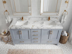 Malibu 72 in. W x 22 in. D Double Sink Bathroom Vanity - photo 9