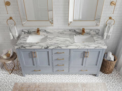 Malibu 72 in. W x 22 in. D Double Sink Bathroom Vanity - photo 29