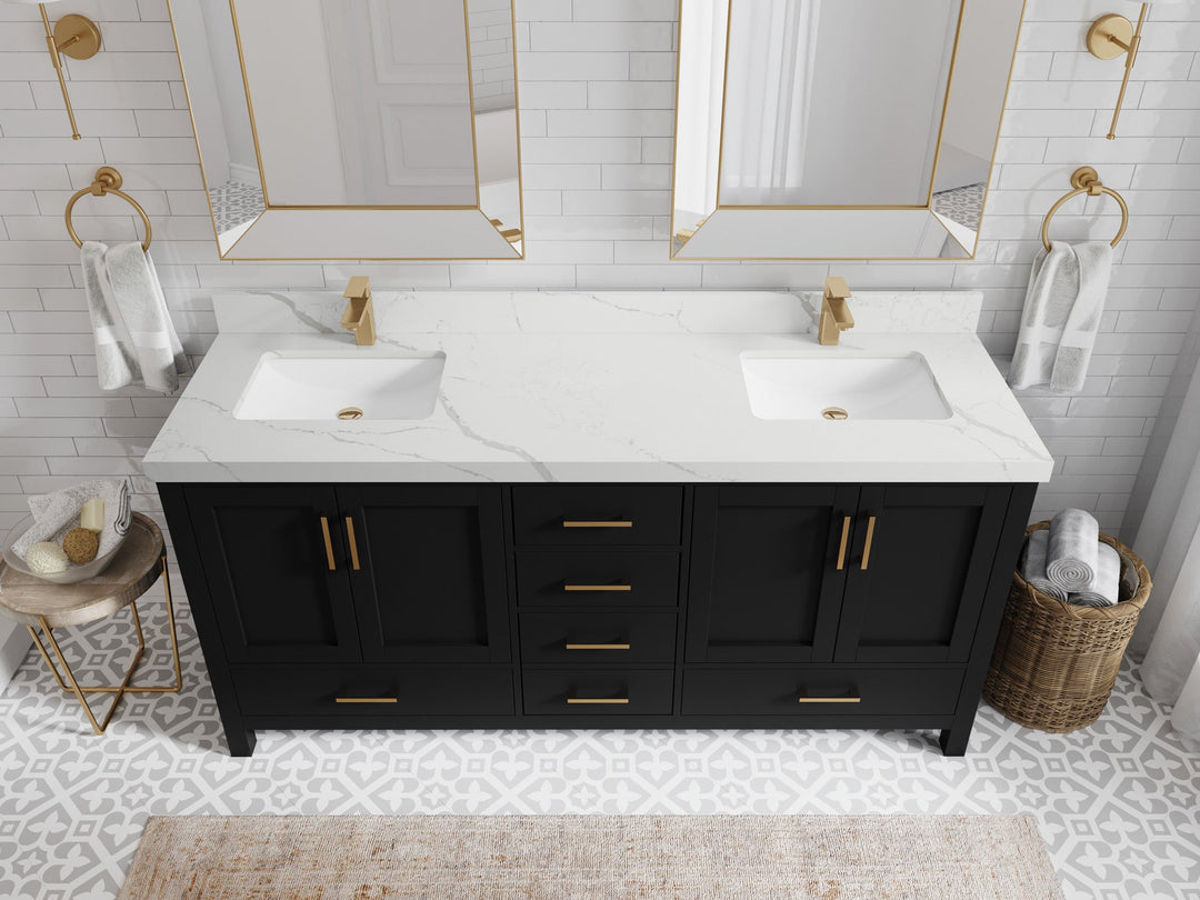 Malibu 72 in. W x 22 in. D Double Sink Bathroom Vanity - Willow Bath and Vanity
