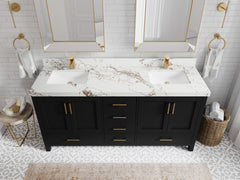 Malibu 72 in. W x 22 in. D Double Sink Bathroom Vanity - photo 38