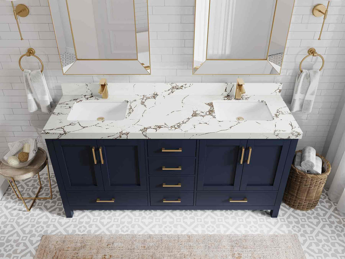 Malibu 72 in. W x 22 in. D Double Sink Bathroom Vanity - Willow Bath and Vanity