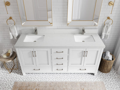 Malibu 72 in. W x 22 in. D Double Sink Bathroom Vanity - Willow Bath and Vanity