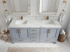 Malibu 72 in. W x 22 in. D Double Sink Bathroom Vanity - photo 4