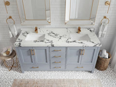 Malibu 72 in. W x 22 in. D Double Sink Bathroom Vanity - photo 26