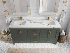 Malibu 72 in. W x 22 in. D Double Sink Bathroom Vanity - photo 13
