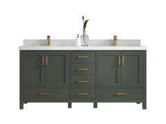 Malibu 72 in. W x 22 in. D Double Sink Bathroom Vanity - photo 1