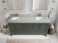 Malibu 72 in. W x 22 in. D Double Sink Bathroom Vanity - photo 31